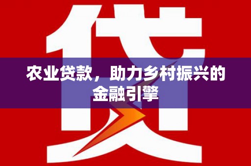 大内农业贷款，助力乡村振兴的金融引擎