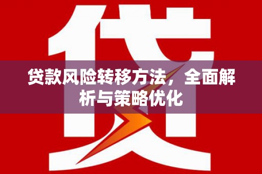 大内贷款风险转移方法，全面解析与策略优化
