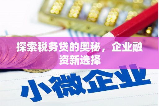 大内探索税务贷的奥秘，企业融资新选择