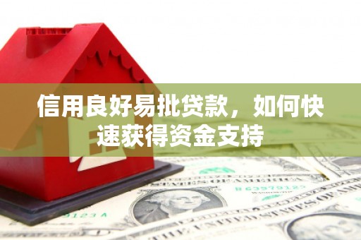 大内信用良好易批贷款，如何快速获得资金支持