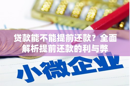 大内贷款能不能提前还款？全面解析提前还款的利与弊