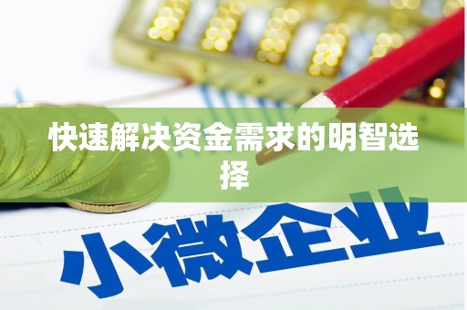 大内快速解决资金需求的明智选择