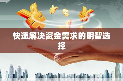 大内快速解决资金需求的明智选择