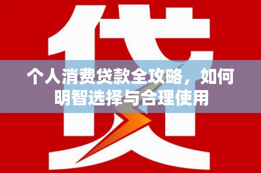 大内个人消费贷款全攻略，如何明智选择与合理使用